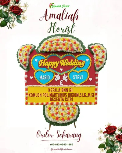 Karangan Papan Bunga Pernikahan di Andalas